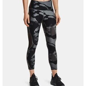 Under Armour Women's Size Small Project Rock Ankle Leggings Black Gray NEW